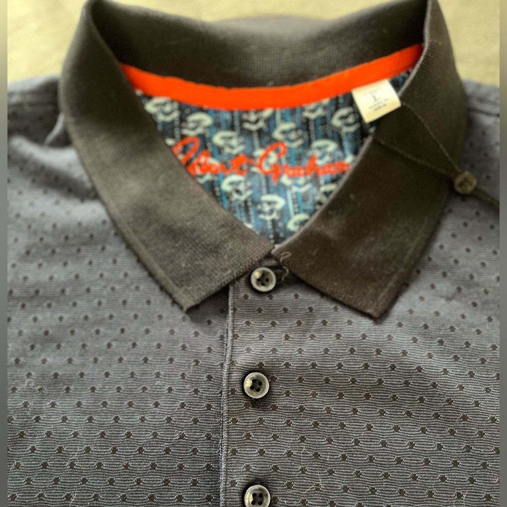 Robert Graham polo style cotton shirt size L - Picture 2 of 6